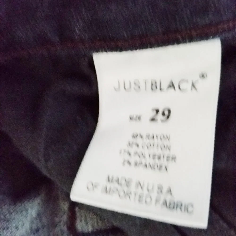 Just Black dark denim jeans made in USA